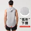 T-shirts pour hommes Anbenser T-shirt avec chapeau séchage rapide course gilet de sport sans manches en vrac décontracté chemise de musculation hommes t-shirts