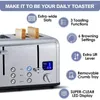 Ekmek Yapımcıları 4 Dilim Tost Tost Makinesi Ultra Bear LED Ekstra Geniş Yuvalar 6 Gölge Ayarının Çift Kontrol Panelleri
