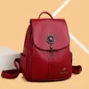 Schultaschen Hohe Qualität PU Leder Rucksäcke Mädchen Luxus Designer Rucksack Frauen Rucksack Große Kapazität Reise Schultasche Sac