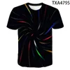 Men's T Shirts 2023 Summer Colorful Laser 3D Shirt Men Women Children Fashion Streetwear Boy Girl Kids Printed T-shirt Cool Tops Tee