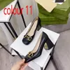 Dress shoes leather Women Shoes designer shoes Summer fashion 100% cowhide high heels Coarser heel Metal buckle lady heeled boat shoe Large size 35-42 us4-us11 With box