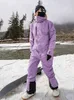 Altri articoli sportivi Tuta da sci intera Impermeabile e traspirante Snowboard Abbigliamento da lavoro invernale Pantaloni Giacca da sci Donna Uomo Abbigliamento da neve Tuta da sci da donna HKD231106