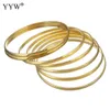 Bangle moda estilo romano aço inoxidável pulseira de cor de ouro amante de charme para feminino Brand Gold Wide Cuff Bangle 7pcSset 230404