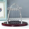 Dekorativa figurer Desktop Decoration Early Fun Development Education Desk Toy Gift Tons Cradle Steel Balance Ball Physics Science