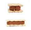 Kawaii Biscuit Pencil Case Bag For Girls Cute Pen Pouch Box Large Capacity Plush Student Back School Supplies Korean Stationery