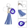 Keychains Lanyards L Keychain Blue Evil Eye Key Ring Home Decor Amet Charm Pendant Blessing Gift Turkish Glass Lucky Protection Hangin Amqxt