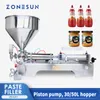 Zonesun pneumatic السميكة السائل ملء آلة لصق الحشو العسل العسل الصلصة الصلصة الشوكولاتة ketchup zs-gt1