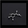 Pins Brooches Pins Drop Delivery 2021 Adrenaline Molecule Pin Scinece Biology Teacher Gold Color Pins Metal Fashion Jewelry Beautiful Brooches Women Gift Q231107