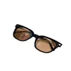 2023 Fashion Designer New Sunglasses Small Fragrant Eye Frame 0748 Plain Face Large Myopia Anti Blue Light Tan Versatile Plate