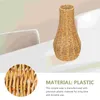 Vases Vintage Glass Vase Imitation Rattan Simple Simulation Basket Flower Insert Craft Woven Holder Office