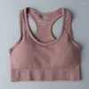 Yoga Outfit Seamless Bra Padded Sports Running Workout Clothes Ladies Gym Clothing Woman Fitness Top Activewear Solid