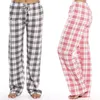 Damennachtwäsche 2024 Frühling Herbst Harajuku Plaid Hosen Frauen Übergröße Breite Beinhose Weiblicher koreanischer Stil Mode Hohe Taille Kariert