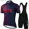 Cykeltröja uppsättningar ineos cykelkläder man laser klippt mäns kostym enhetliga cyklar sommarkläder 2023 blus tröja cykel pro team shorts bib set mtb q231107