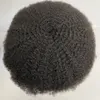 6mm Wave #1b Natural Black Brazilian Virgin Human Hair Hairpiece 8x10 Toupee Full Lace Unit for Black Men
