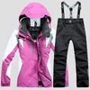 Autres articles de sport Combinaison de ski thermique imperméable pour femme Veste de ski + Pantalon Ensemble de snowboard pour femme Manteau et pantalon de snowboard Combinaison de ski pour femme HKD231106