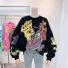 Kadın Hoodies Karikatür Sonbahar Kadın Üstleri İnce Tip Jumper Hoodie Sonbahar Kış Kore Moda Tembellik tarzı Kız Sweatshirt