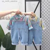 Ensembles de vêtements Nouveaux enfants vêtements costume printemps automne enfants garçon filles Hoodeis salopette 2 pièces/ensembles bébé enfant en bas âge vêtements de sport R231106