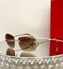 Lunettes de soleil de créateurs carti pour hommes verres de soleil dégradés de mode Simple Big Square Gold Frame UV400 Place Driving Sports Show Eyeglass Lunetes