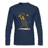 Camisetas masculinas T-shirt Men T-shirt Dabbing Dachshund Dog Cão de algodão puro Colo