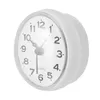 Horloges murales Décorer Sucker Clock Bureau Silencieux Non-Ticking Plastique Étanche Salle de bain suspendue