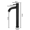 Black Sink Faucet Bathroom Counter Faucet Single Cold Water Sink Tap Stainless Steel Basin Faucets Single Hole Tapware