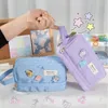 Double-layer Pencil Bag Large-capacity Case Simple Macaron Style Cosmetic Storage School Supplies Student Stationery