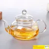 1PC New Practical Resistant Bottle Cup Glass Teapot with Infuser Tea Leaf Herbal Coffee 400ML 249 S2