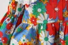 Vestidos de meninas outono manga longa de 1 a 4 anos Floral Flower Kids for Cotton Children Roush Girl 230406