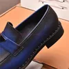 Scarpe eleganti di lusso da uomo in vera pelle da lavoro scarpe basse triangolo logo marchio signori mocassini da ufficio casual per feste di matrimonio slip on