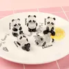 Decorative Figurines 5Pcs/Set Glowing Panda Mini Miniature Micro Landscape Ornament In Dark Flower Potted Decor