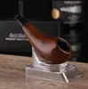 2023 Rökpipor 102 Hållbart gummi trä cocktail rör litet filter rör svart presentlåda med tillbehör för rökning