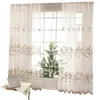 Curtain Bird Embroidered Tulle Curtains For Bedroom Room Chinese Elegant Swallow Lace Wave Bottom Balcony Window Tenda Drapes Js181C