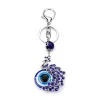 Chaveiros Lanyards L Evil Eye Metal Charme Chaveiro Tassel Pingente Titular Anéis de Carro Azul Grânulos para Homens Mulheres Jóias Peacock Drop Deliv Amqoi