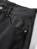 Damesjeans Street chic Rechte broek Dames Gescheurd Middentaille Losse wijde pijpen Y2K High Street Cargo Zwart