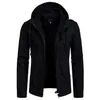 Herenjacks Europa/US -maat Popste herfst Winter Katoenjack Men Fashion Hooded kaki Casual winddichte jassen mannelijk