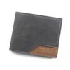 Wallets Men PU Leather Short Wallet With Zipper Pocket Big Capacity Card Holder Small Money Purses Coin Bag WalletWallets