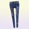 Mujeres Rhines Diamond Leggings Jeans de mezclilla Pantalones Flacos Skinny STRING LABLE PILZO SLIM VINTAGI