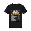 Camisetas masculinas Diálise Técnica do técnico do relatório nefrologia Tech Casual Summer T-shirt Streetwear O pescoço