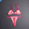 Bikinis deux pièces Designer Maillot de bain à trois points pour femme Lettres complètes Summer Beach Maillots de bain Maillots de bain S-XLFk