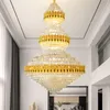 Lampadario attico Villa Pick High School Aerial Jump Floor Soggiorno Lampadario di cristallo Luce Luxury High-End Hotel Lobby