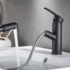 Robinets de lavabo de salle de bain Baignoire Moderne Noir OrNickelChrome et Robinet d'Eau Froide 230406