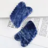 Heart Shaped Sawtooth SPA Massage Sodalite Gua Sha Scraping Face Massager Acupuncture Natural Stone Guasha Board for Facial Lifting Beauty Skin Care Tools