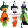 Autres fournitures de fête de fête Décorations d'Halloween Suspendus Ornement fantôme Citrouille St Windsock Pendentif pour fond de bar extérieur D Dhwhe