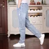 Jeans Ragazzi oversize Jeans Abbigliamento per adolescenti Per la primavera Autunno Solido elastico in vita Pantaloni larghi e comodi per bambini in denim di alta qualità 230413