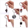 Nyckelringar l bildelar metallkedja set söt del modell nyckelhållare för älskare nycklar påsar dekoration drop leverans amtlh