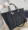 2022 Top Quality Designer T0tes Fashion Woman Bag Canvas Screen Print Luxury Black Letter Handbags DesignBags lady1