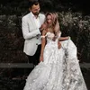 Floral Off the Shoulder Wedding Dresses Beading 3D Flowers Applicies Bridal Gowns Backless Buttons Vestido de Novia 328 328