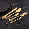 Dinnerware Define Vintage Western Mirror Goldler Tableware Conjunto de tabela de tabela 20pcs Dining Falhete de bolo de bolo de bolo de bolo de bolo de luxo