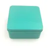 Square Popular Tin Box Empty Metal Storage Case Organizer Stash 4 colors 9*9*4.5cm Jars For jewelry Money Coin Candy Keys U disk headphones