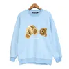 Palm Chaopai Angel Cuthead Bear Brodery Plush Round Neck Long Sleeve Pullover Tröja Herr- och kvinnors BF -kappa